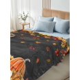 thumbnail image 5 of Full Flat Sheet Only Thanksgiving Pumpkin Maple Leaf Soft Microfiber Cooling Bedding Sheets Sunflower Black Board Flat Bed Sheet for Hotel,Home Decor, 5 of 9