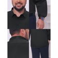 thumbnail image 7 of DARING DIVA Men's Big Tall Dress Shirts Long Sleeve Button Down Office Shirt 3XL Black, 7 of 7