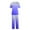 Royal Blue, variant on JGNGSHN Scrubs Set for Women Soft V-Neck Pocket Top & Drawstring Straight Jogger Scrub Pants Fashion Gradient Nursing Scrubs Set Uniform