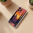 thumbnail image 3 of SKLYDDI Multicolor Sunset Post-Impressionism for iPhone 16e Case - Majestic Building, Tall Trees, Lampposts, Vibrant Hues, TPU Flexible Cover, Aesthetic Cute Design, 3 of 7