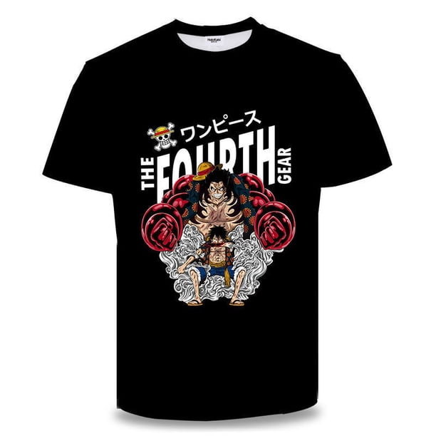 Brad One Piece Anime Camiseta Manga Corta Unisex Moda Cosplay Luffy Zoro Robin Casual Suelta Camisa Talla 3 Gao Jiahui unisex