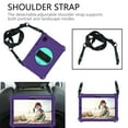 thumbnail image 5 of Allytech Shockproof Samsung Galaxy Tab S6 Lite 10.4" 2020 Released SM-P610, Rugged Heavy Duty Protection Adjustable Shoulder Strap Kickstand EVA Rubber Kids Friendly Cover, Purple/Aqua, 5 of 7
