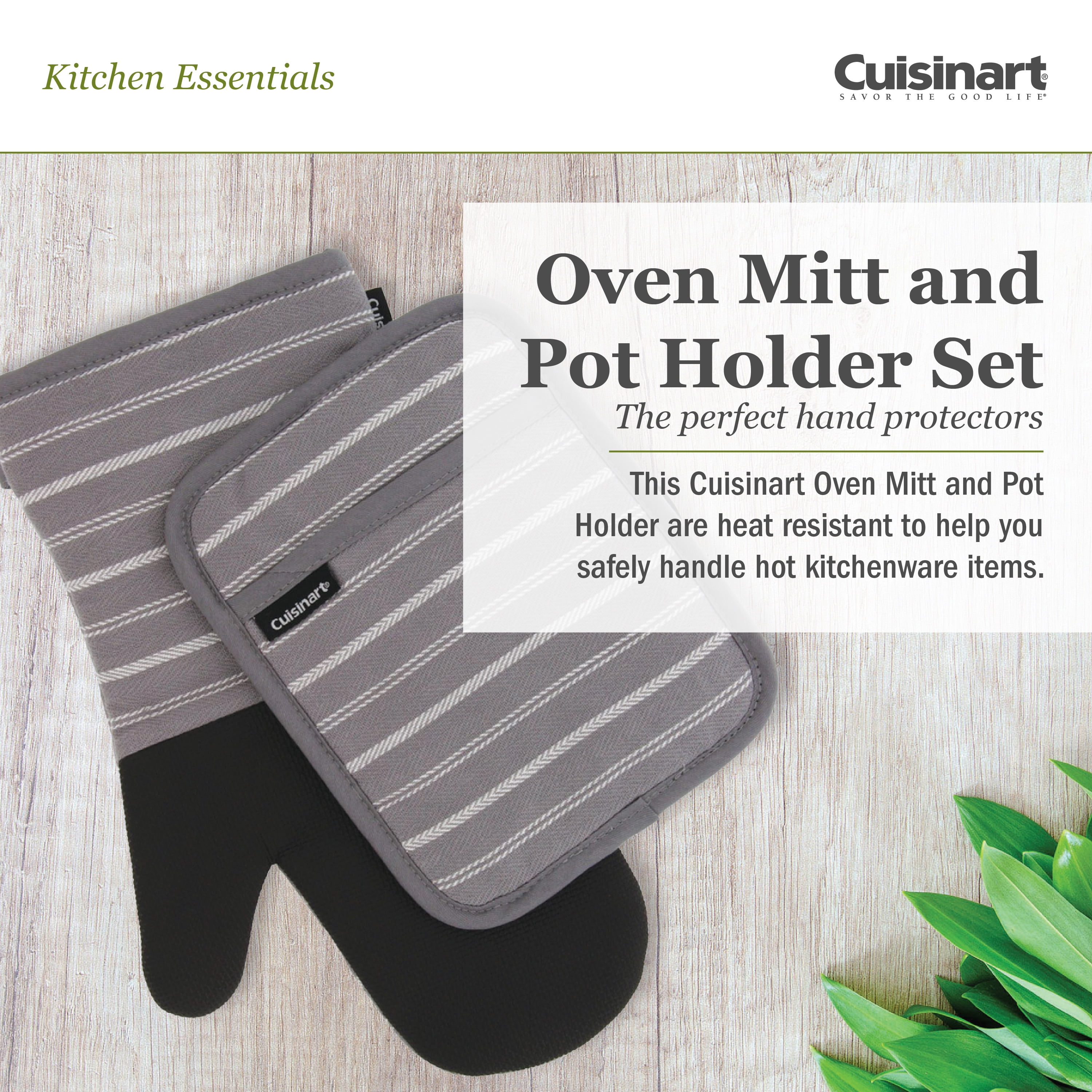 4 Pcs Oven Mitts and Pot Holders,500°F High Heat Resistant Kitchen