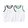 thumbnail image 6 of Jalioing 2 Pack Cotton Tank Tops for Kids Lightweight Basic Sleeveless Round Neck Shirts Boys Girls Summer Undershirts, 6 of 8