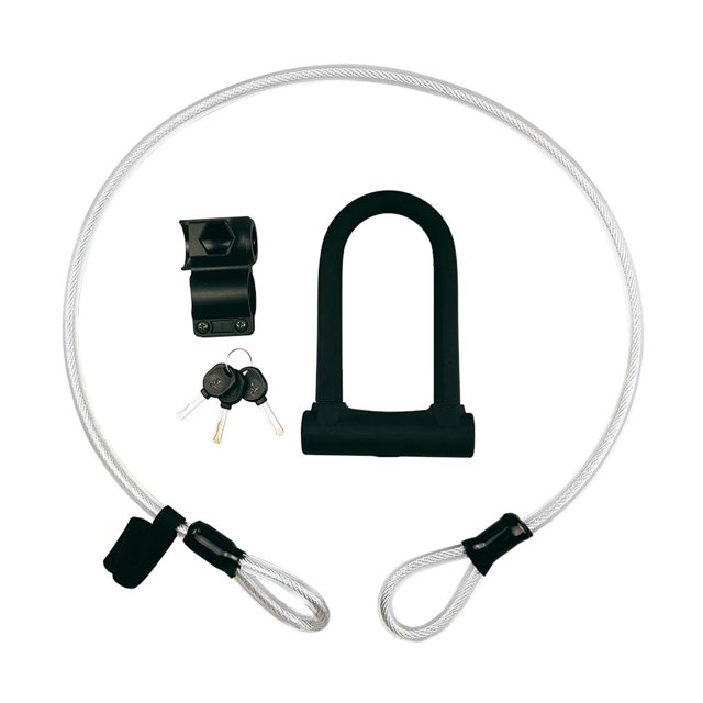 Greeniant Candado en forma de U para bicicleta, candado antirrobo para motocicleta eléctrica, candado en forma de U, accesorios para equipo de bicicleta Ciclismo Negro No.02 Greeniant OD009722-02
