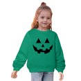 thumbnail image 3 of Odeerbi Toddler Boys Girls Halloween Crewneck Sweatshirts Fall Winter Cotton Sweatshirt Toddler Kids Cute Solid Color Halloween Print Long Sleeve Sweatshirts Top Toddler Clothes Green, 3 of 8