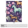 thumbnail image 4 of HENGT Horse Throw Blanket Super Soft Warm Pink Floral Horse Blanket for Girls Kids, Cozy Plush Fleece Farm Animal Horse Gifts Bedding Blanket for Women Bed Couch Sofa, 4 of 6
