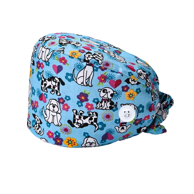 Paquete De 4 Gorros De Trabajo Para Enfermera, Servicio Prolongado, Color Puro, Botón Pulido Opaco, Gorros De Trabajo Multifuncionales Unisex, Uniformes De Trabajo seitruly AP008643-26