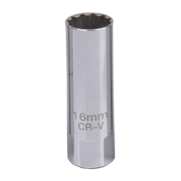 Llave de vaso magnético para bujías de 3/8 de pulgada, 12 puntas, accesorios duraderos 62mm 16mm