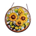 thumbnail image 4 of Colgante de Girasol, Adorno Colgante de Cristal de 7,87 Pulgadas, Decoración Colgante de Vacaciones para Interiores, Exteriores, Porches, Jardines Estilo A, 4 of 9
