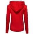 thumbnail image 5 of Odeerbi Jackets For Women Long Sleeve Patchwork Solid Color Hooded Zipper 2025 Casual Sport Coat Red, 5 of 6