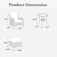 thumbnail image 6 of LayinSun 5 Pieces Outdoor Patio Furniture Set, Rattan Wicker Swivel Rocker Chairs Sets with Ottomans, Swivel Glider Chairs, and Coffee Table, 6 of 8