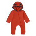 thumbnail image 3 of Utoimkio Newborn Baby Girl Boy Rompers Bear Ear Hooded Footed Jumpsuit Winter Fleece Warm Onesies Pajamas Long Sleeve Zipper Winter Coat Outfits for Kids Size 3-24M, 3 of 9