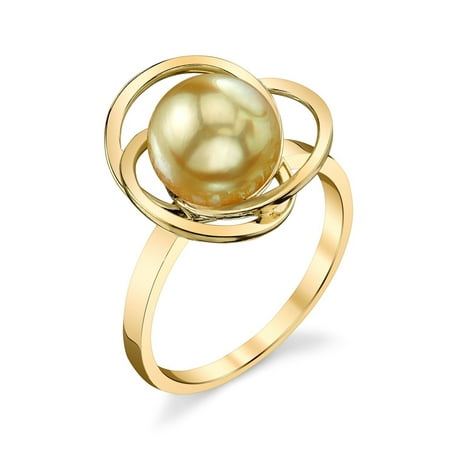 14K 9mm Golden South Sea Cultured Pearl Lexi Ring