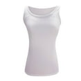 thumbnail image 4 of "Quealent Womens Tank Tops Womens Scoop Neck Henley Tank Tops Low Cut Solid Summer Sleeveless Button Down Shirts,White XL", 4 of 4