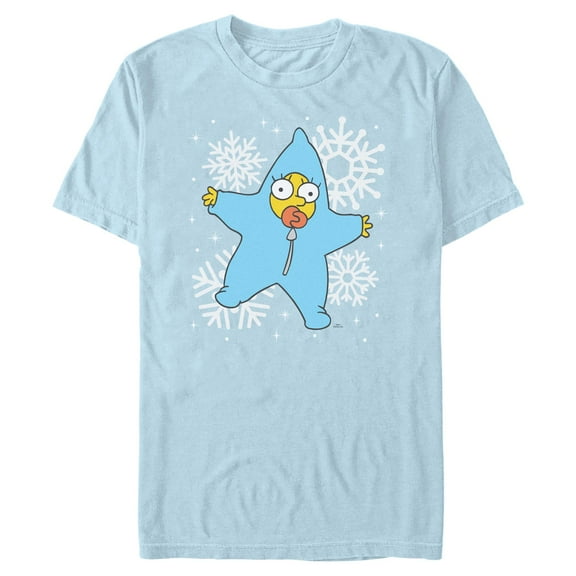 Mens The Simpsons Maggie Christmas Star Suit T Shirt