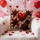 thumbnail image 1 of Funda De Almohada Funda de almohada de terciopelo rosa negra de 45 x 45 cm para coche, sofá, cojín, decoración floral para el hogar, San Valentín (1 unidad) JASKFLY, 1 of 8