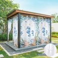 thumbnail image 6 of Outdoor Curtains for Patio Waterproof, Seahorse Coastal Outdoor Privacy Panels Grommet, Summer Nautical Starfish Coral Ocean Blackout Outside Curtains for Porch/Cabana 54"x108", 2 Panels, 6 of 8