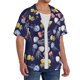 thumbnail image 2 of Fotbe Colorful Jellyfish Camisa Estampada de Manga Corta para Hombre, Casual de Verano, Estilo Playero, Sin Arrugas-X-Large, 2 of 5
