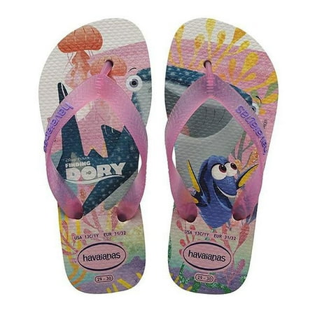 Havaianas Kids Nemo E Dory Man-Made Childrens Sandals, White - 31 by 32