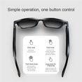 thumbnail image 3 of Audio Inteligente Bluetooth 5.0 Glasses IP6 Empresa De Audio A Prueba De Agua Ear Inalámbrico Abierto Con Micrófono Incorporado, Bloqueo De Luz Azul UV400, Música Y Llamadas Manos Libres,Clear, 3 of 5