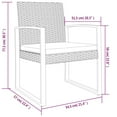thumbnail image 2 of vidaXL Patio Chair 2 Pcs Patio Furniture Dining Chair for Porch PP Rattan, 2 of 6