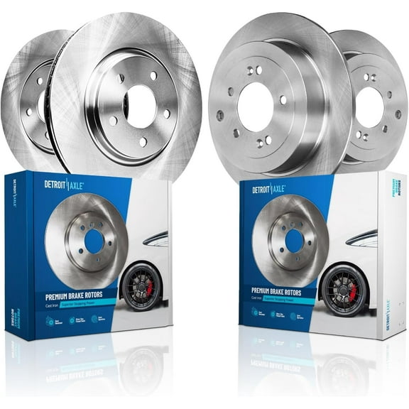 Detroit Axle - 12.00" inch Front 11.89" inch Rear Disc Brake Rotors for 2017-2022 Kia Sportage 2016-2021 Hyundai Tucson