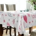 thumbnail image 3 of Coolnut Valentine's Day Heart Rectangle Tablecloth, Waterproof Washable Polyester Table Cover for Kitchen Dinner Party, 54 x 72 Inch House Decor, 3 of 7