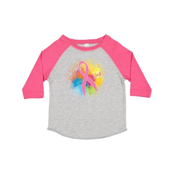 Inktastic Breast Cancer Awareness Ribbon Art Girls Toddler T-Shirt