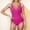 *Hot Pink, variant on ClodeEU Women's High Waisted Bikini Set with Cross ,Fashion Slim Fit Sporty Swimsuit Coffee,Womens Plus M