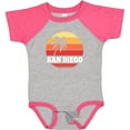 thumbnail image 3 of Inktastic San Diego California Vacation Retro Sunset Boys or Girls Baby Bodysuit, 3 of 5