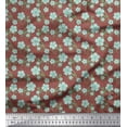 thumbnail image 1 of Soimoi Poly Georgette Fabric Check,Leaves & Floral Artistic Print Fabric by the Yard 42 Inch Wide, 1 of 1