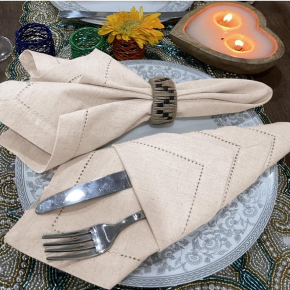 suxuMhao 4 Pcs Cloth Napkins, Light gray Premium Cotton Linen Napkins, Versatile Glass Wipe Cloth, Washable Reusable Table Napkin,7.8×7.8 Inch, Ideal for Party & Multi-Scenario Household Dining