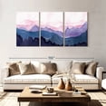 thumbnail image 2 of Elephant Stock Twilight Mountains Abstract Wall Art - Horizontal Multi Panel Canvas - Living Room Wall Decor - Abstract Multi Panel - Purple And Pink Decor - 92" x 45", 2 of 8