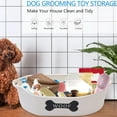thumbnail image 2 of Dog Toy Baskets pet Toy Basket Storage in Small Shallow Stuff bin - Perfect for Collect Puppy Toys, cat Toy, Grooming Stuff, Diapers, Bed, for Bathroom, Playroom, Closet, Home - Beige, 2 of 7