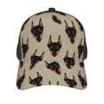 thumbnail image 3 of Lsque Cute Black Dog Printed Trucker Hat - Baseball Cap for Men Women - Breathable Mesh Side, Adjustable Fit - for Casual Wear, 3 of 7