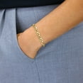 thumbnail image 3 of Nuragold 10k Real Yellow Gold Solid Mariner 6mm Chain Anchor Link Bracelet (7"-9") Italian Jewelry for Men & Women, 3 of 9