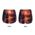 thumbnail image 5 of Lsque Sunset River Western Cowboy Printed Women's Running Shorts with Liner Pockets,Elastic Quick Dry Workout Athletic Gym Yoga Shorts,Womens High Waist Shorts-Medium, 5 of 9