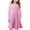 Pink, variant on JoyHoop Long Sleeve Plain Swing Dress