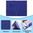 thumbnail image 4 of Unique Bargains Plastic Folders with Pockets A4 Letter Files Portfolio Folder, Blue, 4 of 5