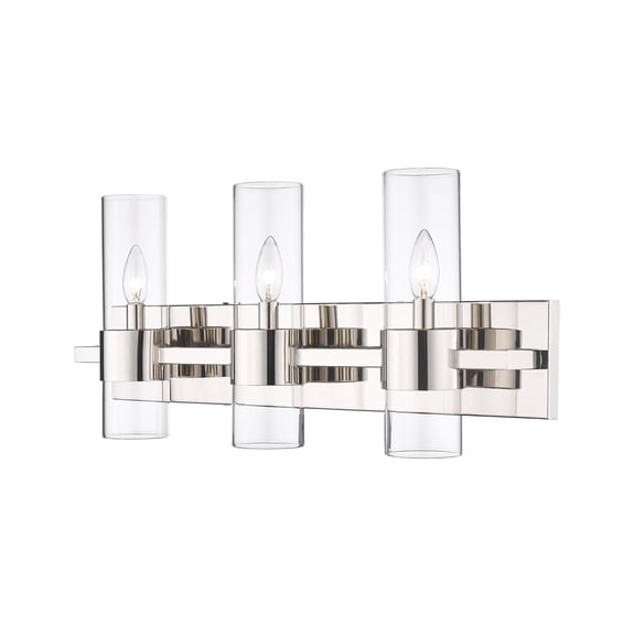 343-3V-PN-Z-Lite-Lawson - 3 Light Bath Vanity In Modern Style-11 Inches Tall and 25 Inches Wide-Polished Nickel Finish