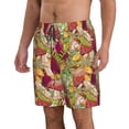 thumbnail image 2 of Naloa Colored Large Mushrooms and Leaves Men's Beach Shorts, Surfing shorts, Swim trunks, Quick Dry Swim Trunks for Surfing Beach Fun - Large, 2 of 9