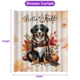 thumbnail image 5 of Hello Fall Bernese Mountain Dog Scarf Welcome Autumn with Leaves Pumpkins Shower Curtain Berner Lover Gifts Waterproof Bathroom Bathtub Curtain - 00011, 5 of 5