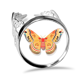 thumbnail image 1 of 3D cometa chino mariposa en color naranja Anillo de compromiso de boda de amor ajustable Unbranded M, 1 of 3