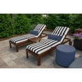 thumbnail image 7 of Casual Cushion Stripe Sunbrella® Fabric 1-Piece Outdoor Chaise Cushion, 22.5"W x 74"L, Maxim Navy, 7 of 7