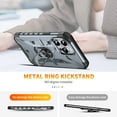 thumbnail image 3 of Case for iPhone 14 Pro Max Case Military Grade Drop Case with Kickstand Metel Ring Magnetic Holder Shockproof Protective for iPhone 14 Pro Max Phone Case (Black), 3 of 10