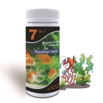 7 in 1 Aquarium Test Strips, 100 Strips Fish Tank Test Kit, Pool Test Strips, Freshwater Saltwater Aquarium Water Test Kit to Detect