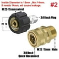 thumbnail image 1 of Pressure Washer Adapter M22 14mm 15mm Swivel to 3/8 inch Quick Connector Coupler, 1 of 9