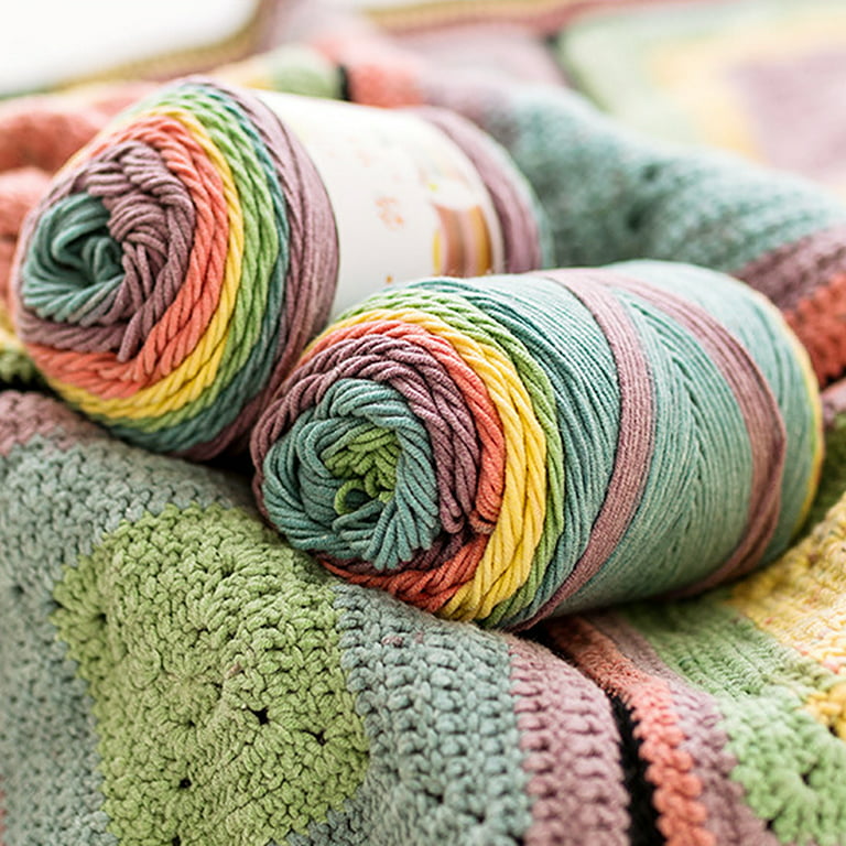 Knitting Yarn Crochet Yarn Accessories 90m Lightweight Knitting Thread Polyester Yarn for Crochet Projects Beginners Knitting Brown