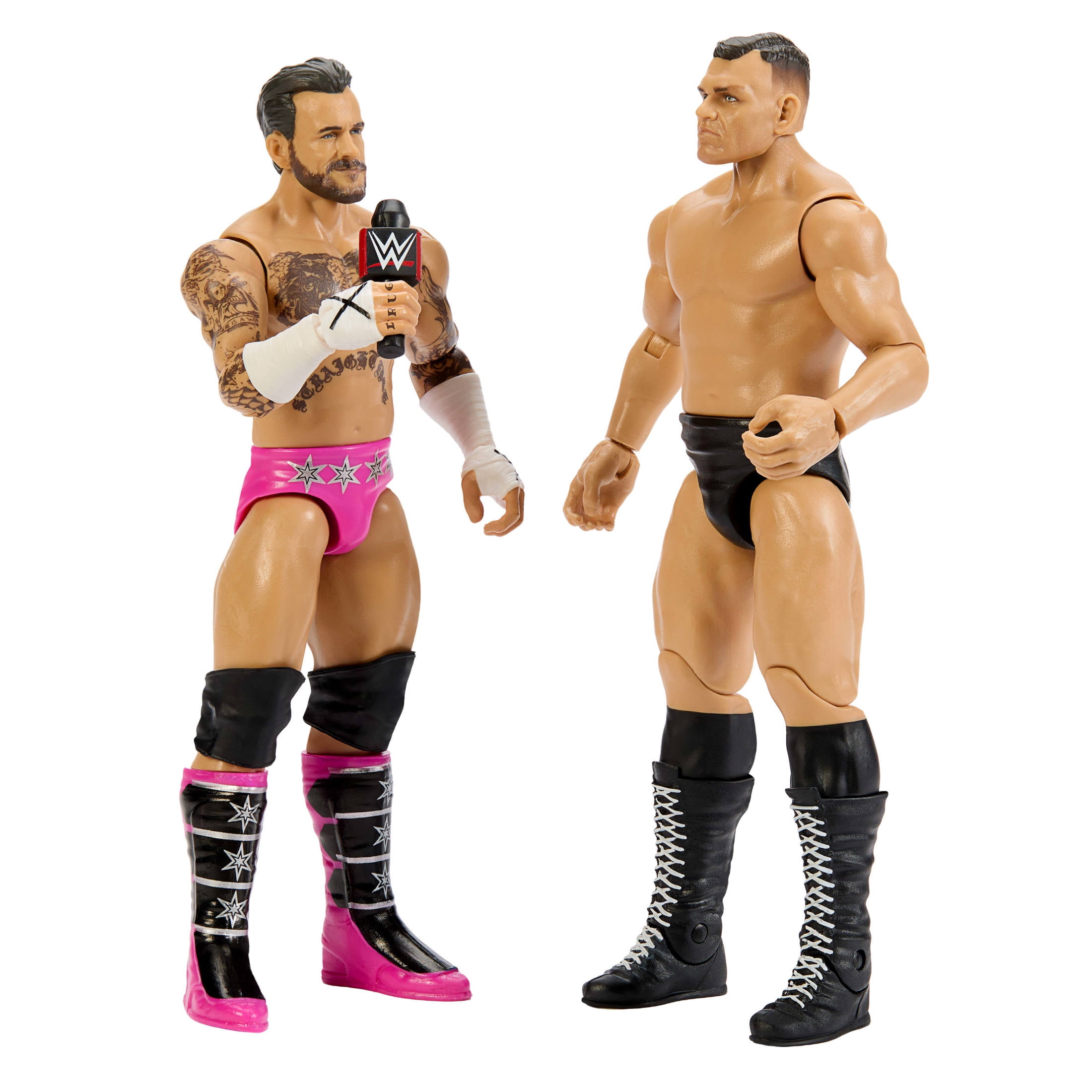 WWE Main Event Showdown CM Punk vs Gunther Action Figures Set, Series #28, 6-inch